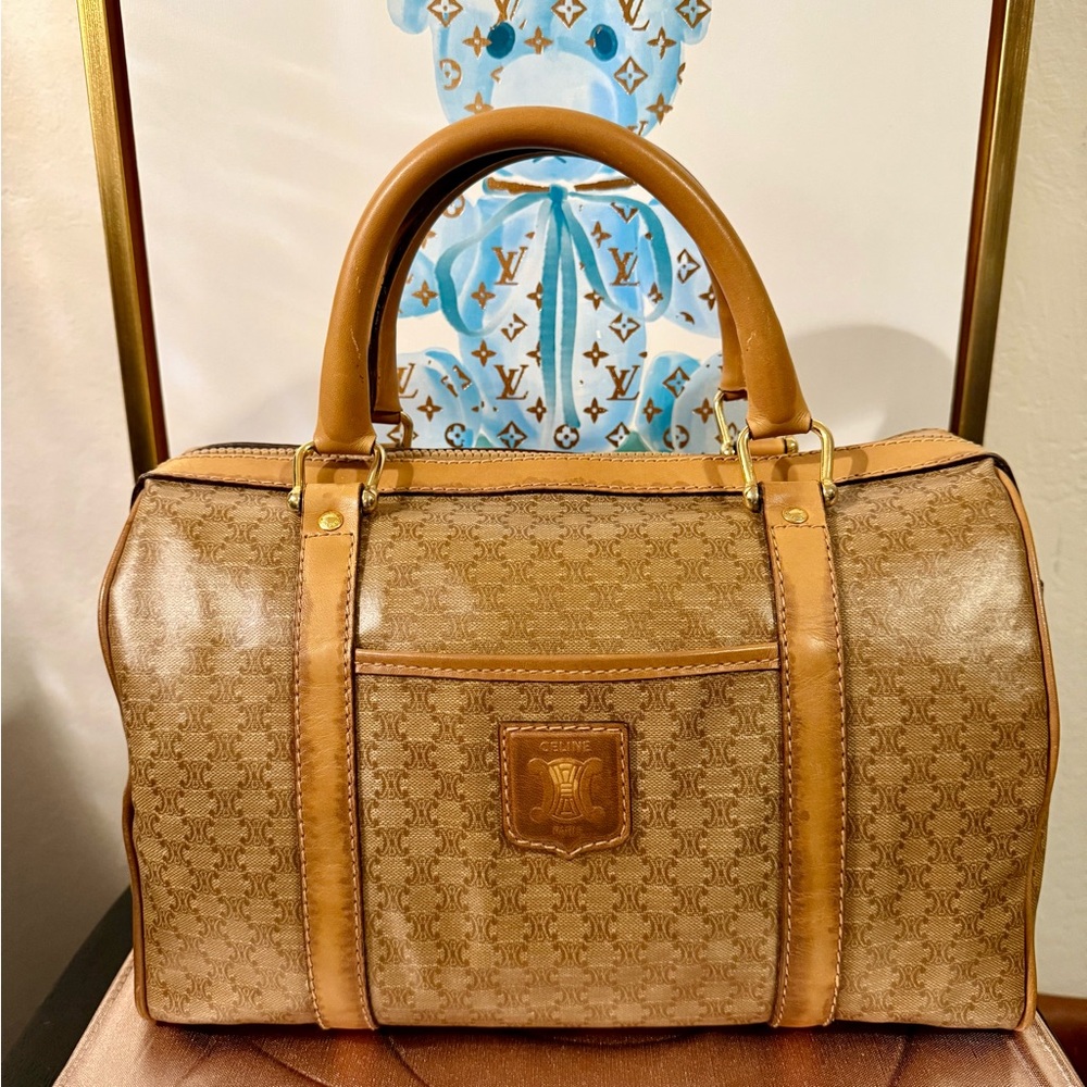 Celine Tan and Brown Monogram Bag